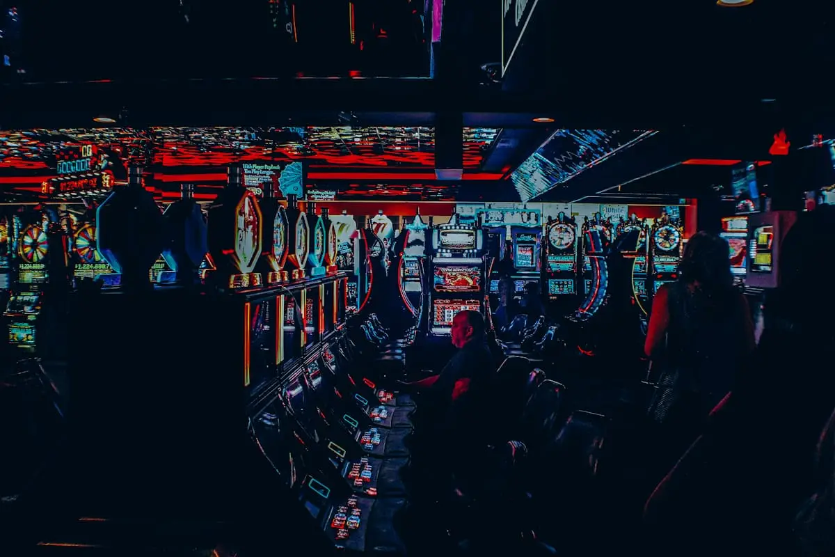 Illuminated casino gaming floor
