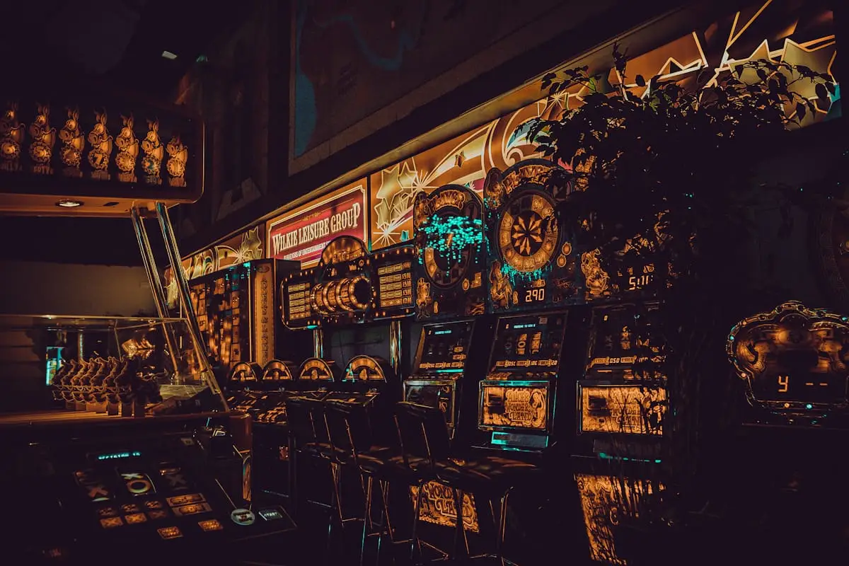 Elegant interior with casino gaming machines