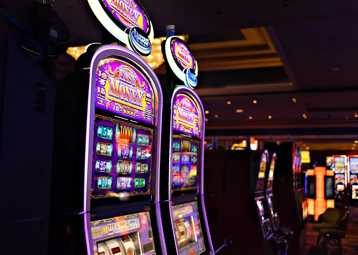 Modern slot machines on the gaming floor